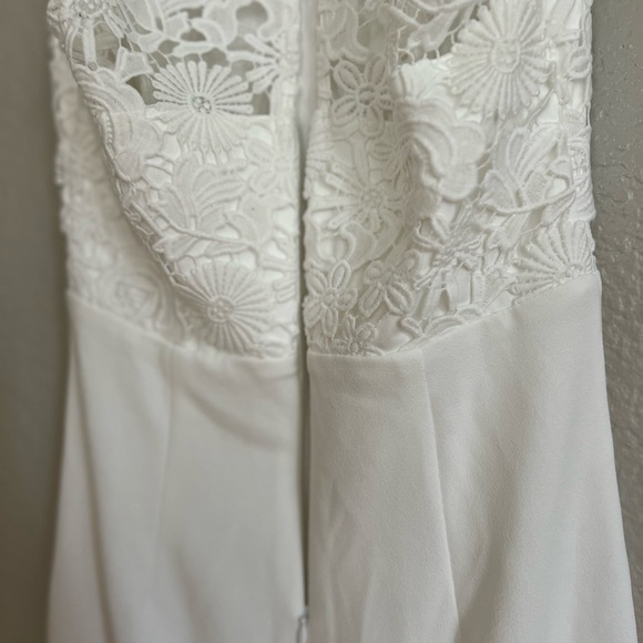 Loving Destiny White Lace Halter Mermaid Maxi Dress - Picture 7 of 8